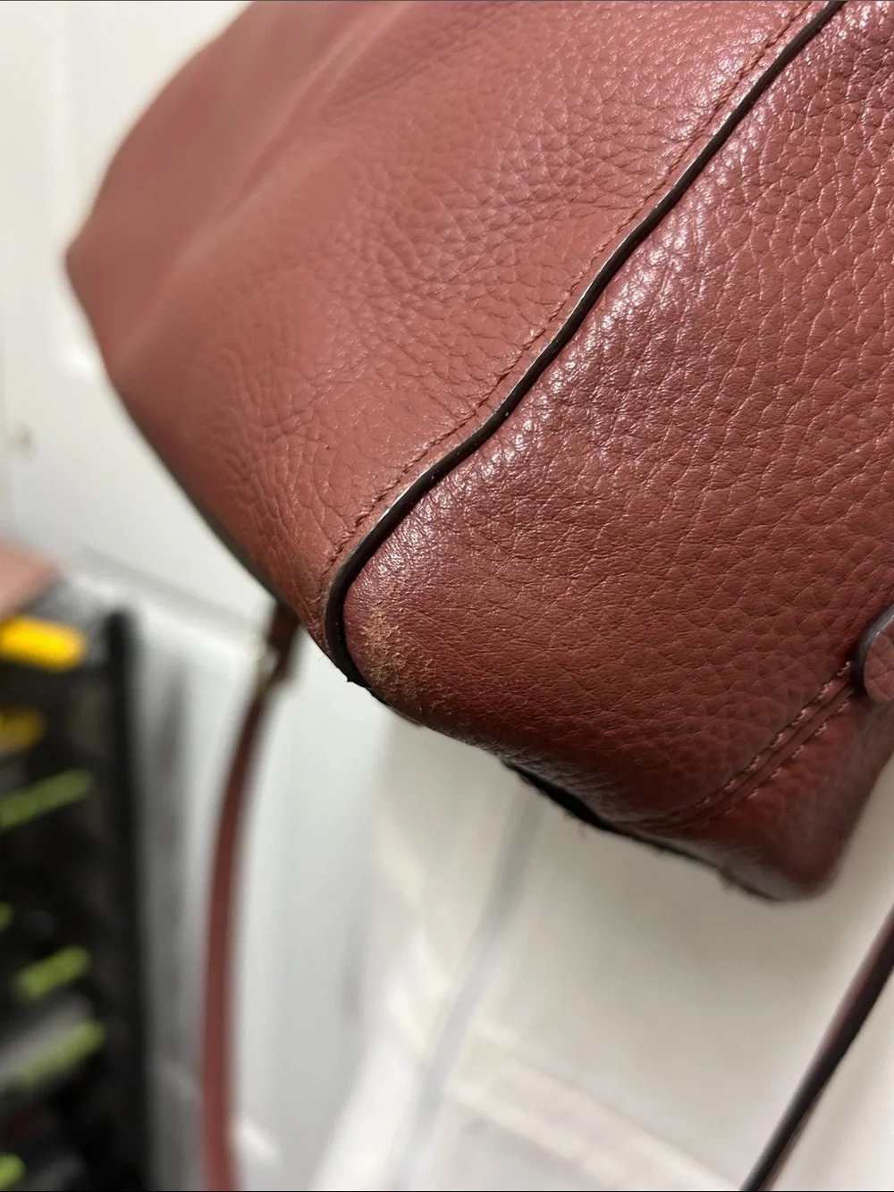 kate spade Pebbled Leather Satchel in Rust
